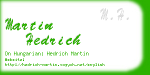 martin hedrich business card